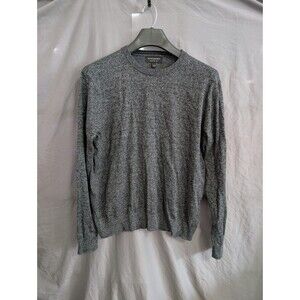Banana Republic Sweater Mens Large L Gray Premium Luxe Yarn Cashmere Pullover